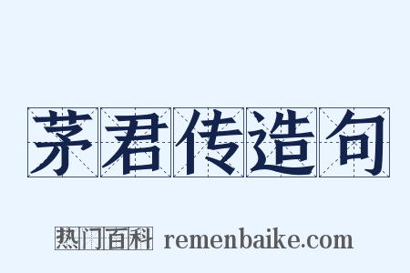 茅君传造句是什么意思的图片